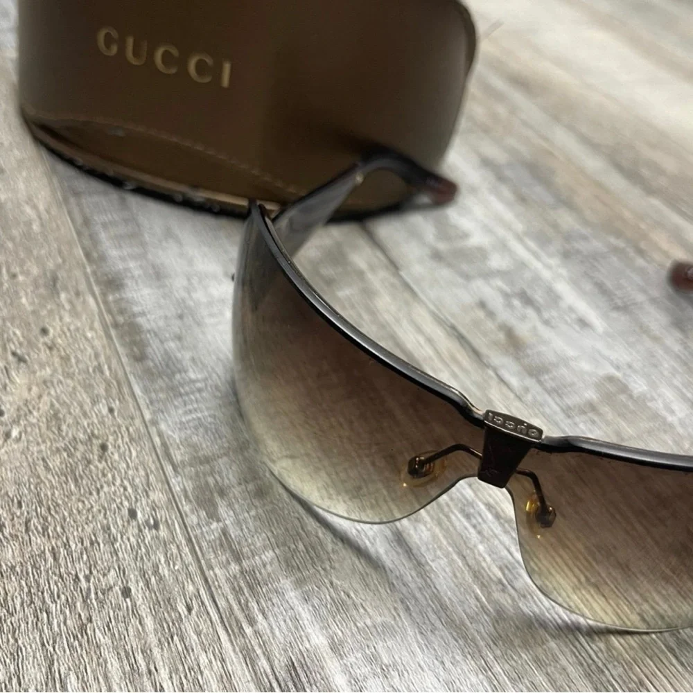 Gucci Brown Gradient Sunglasses Sleek Design vintage butterfly women’s - Picture 3 of 5